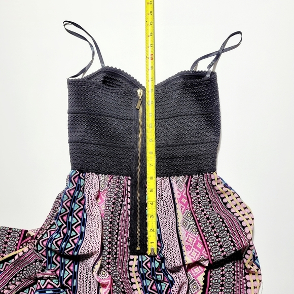 B. Darlin Fairycore Black Bandage Strapless Pink Flowy Maxi Dress (5/6) - Picture 12 of 13